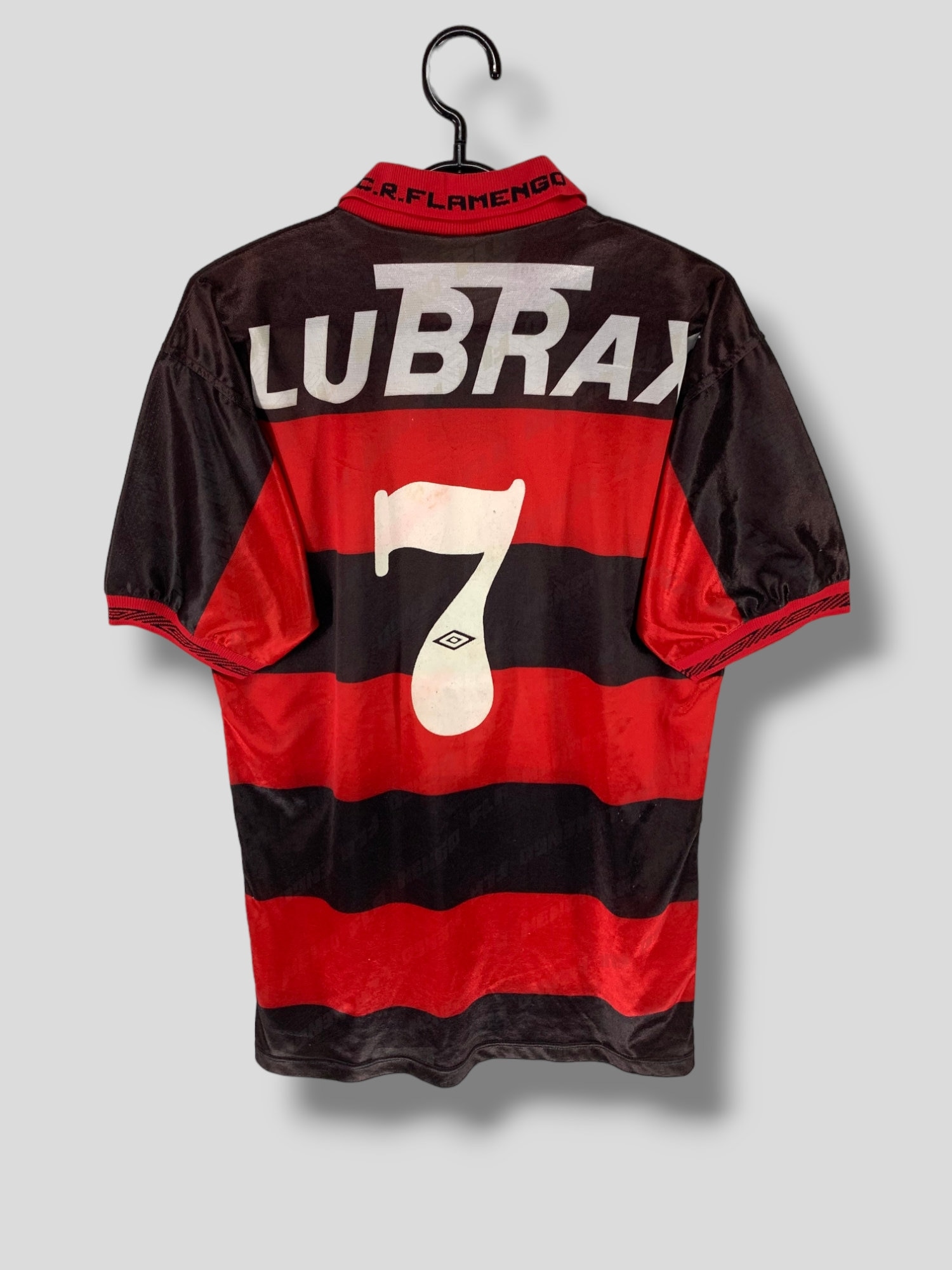 Vintage 90s Flamengo #7 Brasil 1990's Lubrax Umbro Jersey Vintage 90s Flamengo #7 Brasil 1990's Lubrax Umbro Jersey