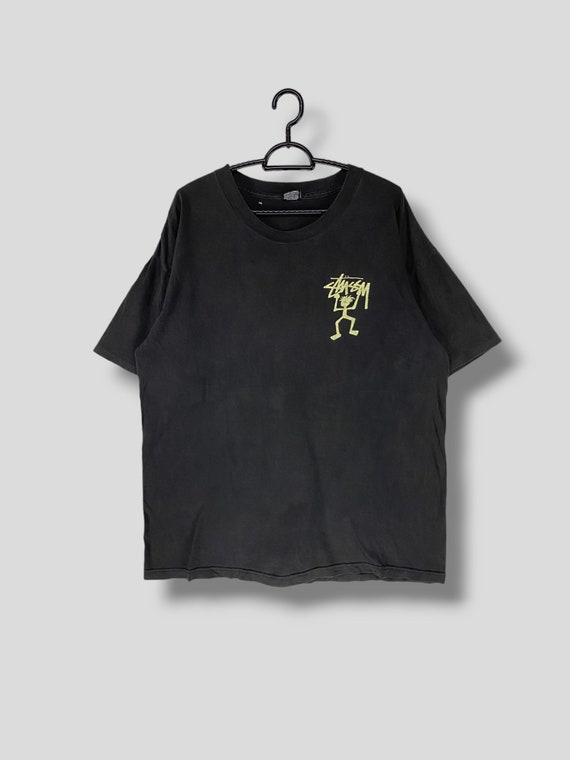 Rare Vintage Late 80s Stussy Native Stickman Tshirt Rare Vintage Late 80s Stussy Native Stickman Tshirt