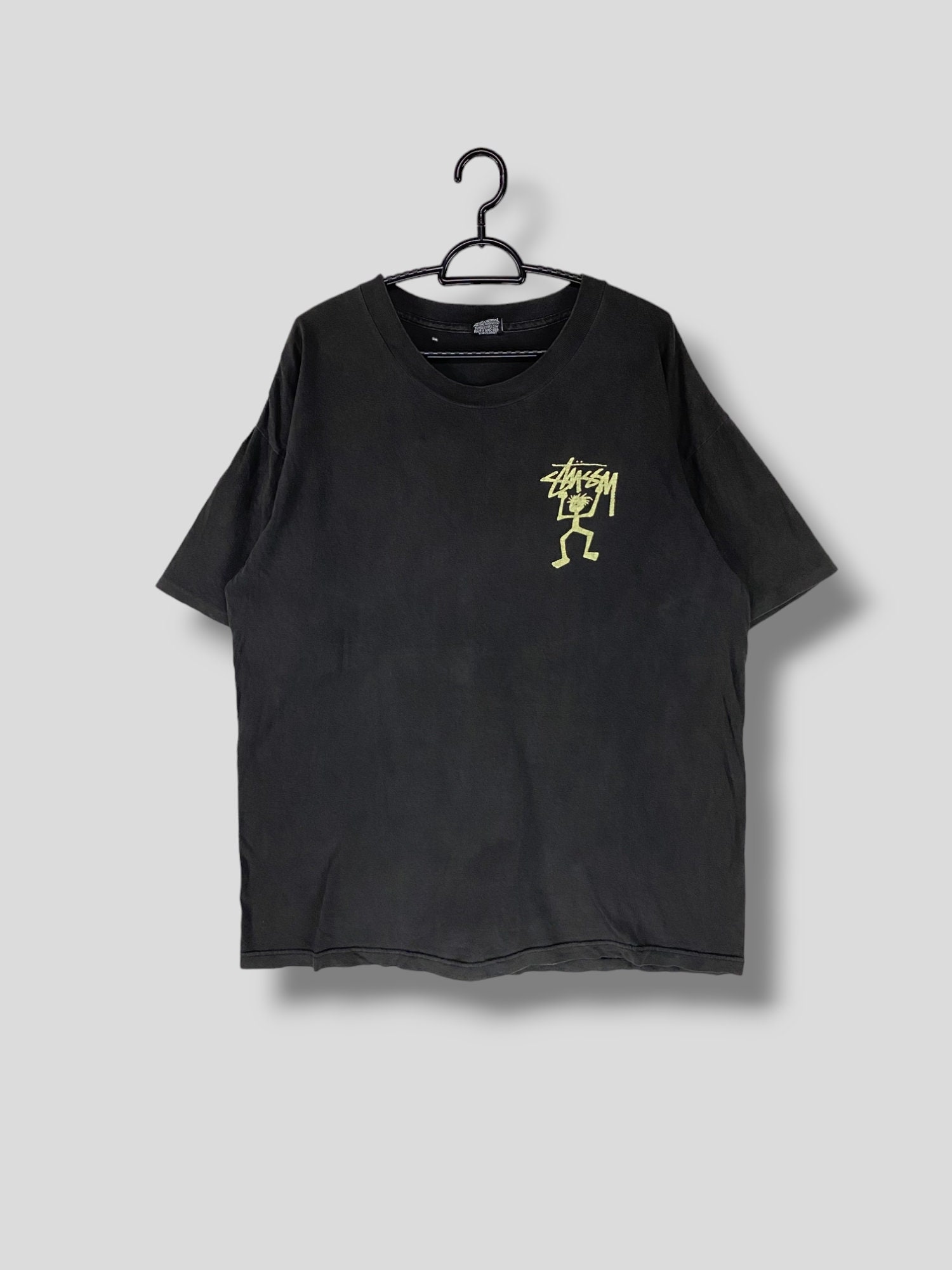 Rare Vintage Late 80s Stussy Native Stickman Tshirt Rare Vintage Late 80s Stussy Native Stickman Tshirt