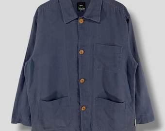 【希少vintage】1950s GPO vintage work coat Vintage 1950s Green Cotton Work Jacket – Zip Front Chore Coat