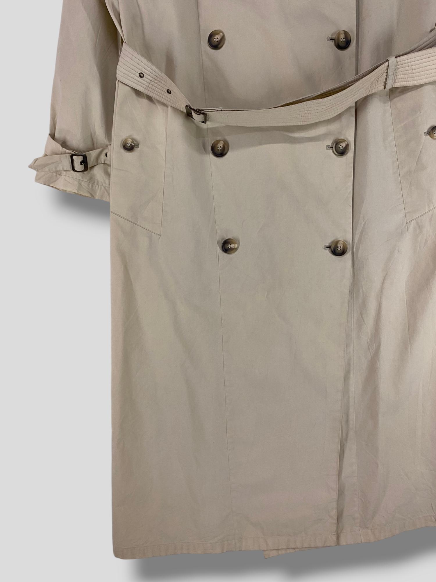 Vintage Giorgio Armani Double Breasted Trench Coat Designer