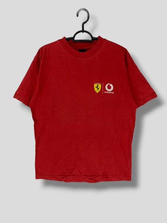 Vintage 2000s Ferrari vodafone small logo tshirt … - image 1