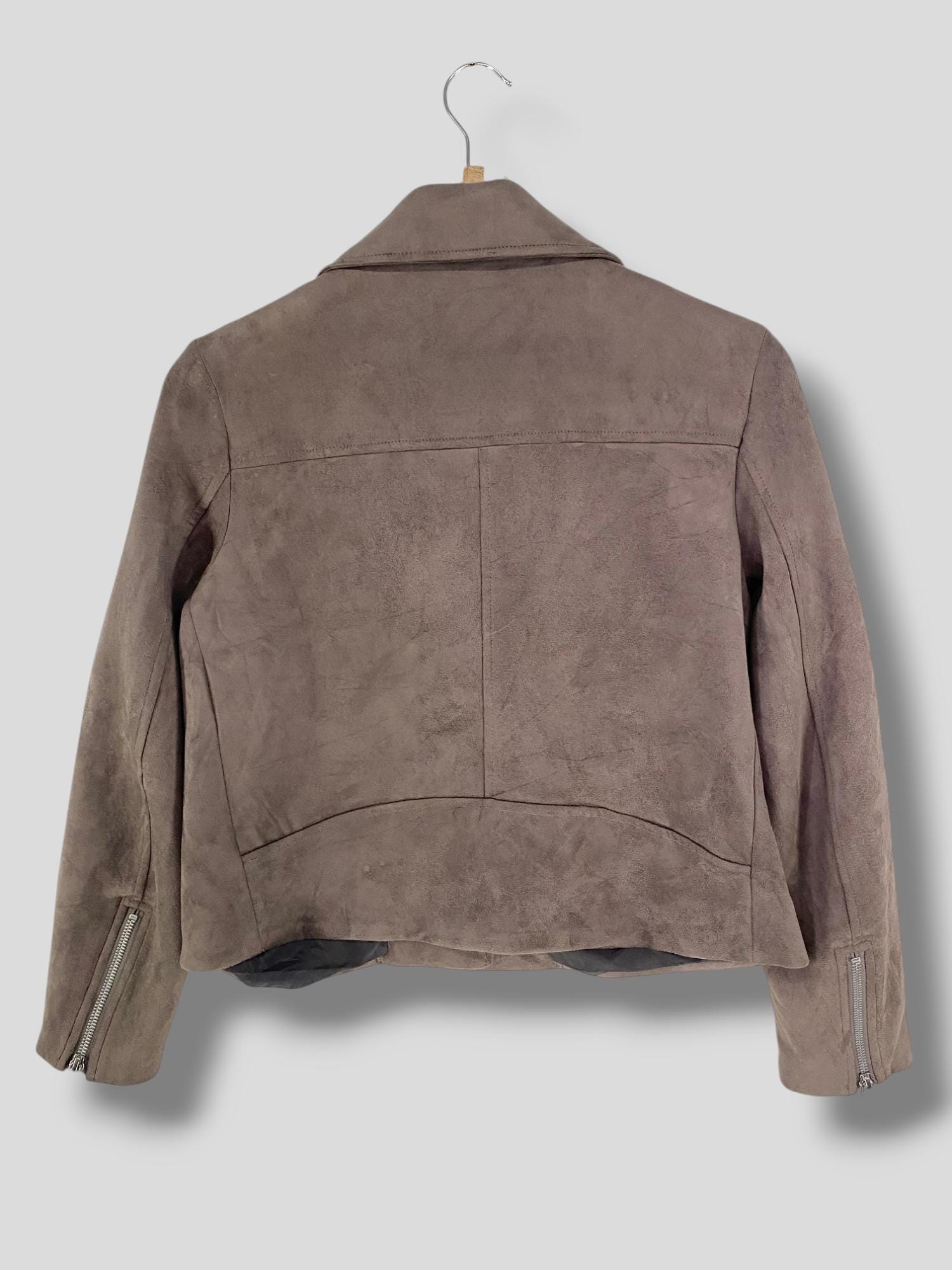 Vintage Discoat Faux Suede Double Collar Jacket Japanese Brand