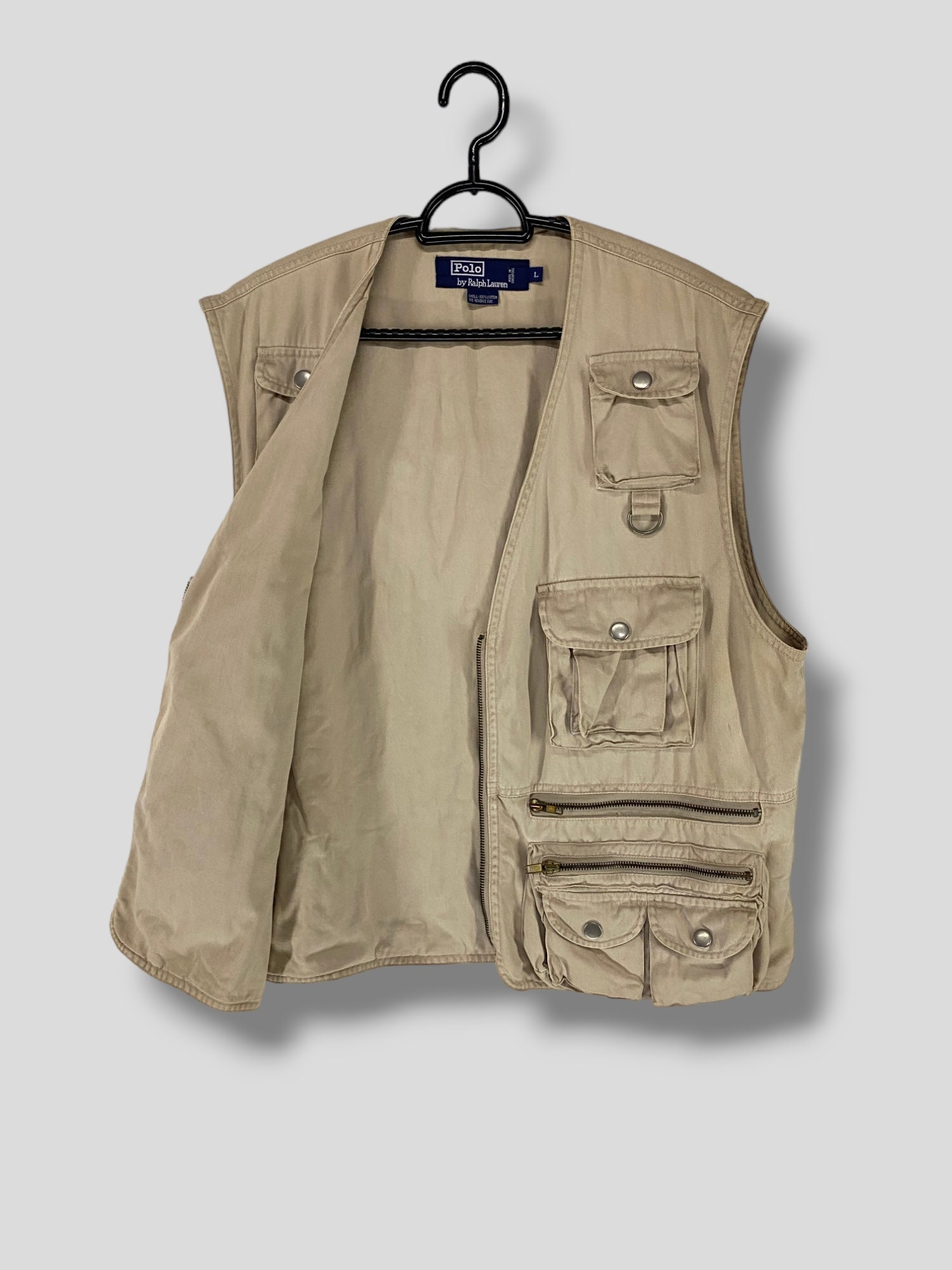 [着画有り]ラルフローレンスポーツ ポケットベスト ハンティングベスト 古着 POLO RALPH LAUREN - 90s ポロラルフローレン ハンティング