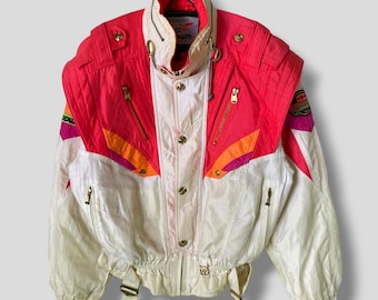 Vintage 90s Goldwin competition multicolor jacket athletic streetwear outdoor outerwear retro skiwear windbreaker bomber Medium