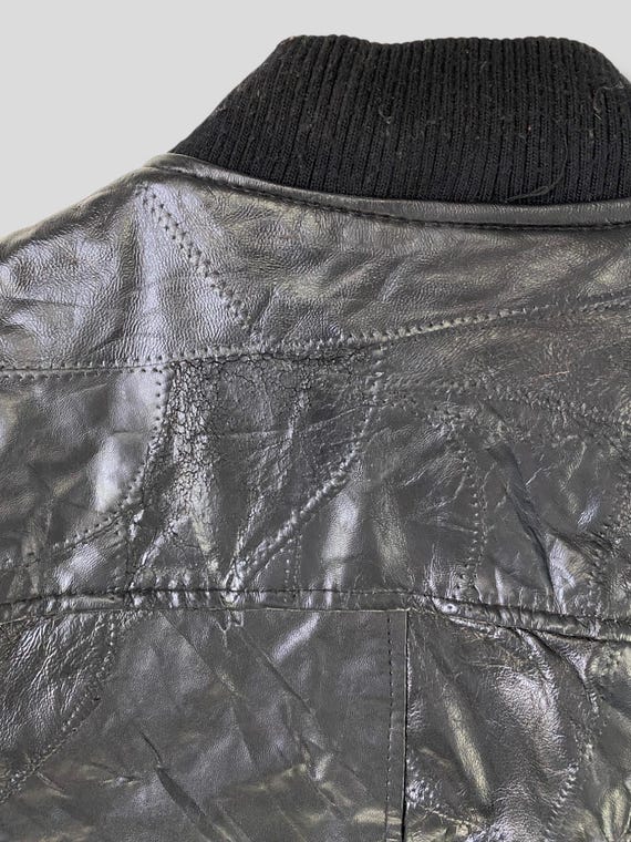 Vintage Unbranded patchwork pattern sheepskin lea… - image 8