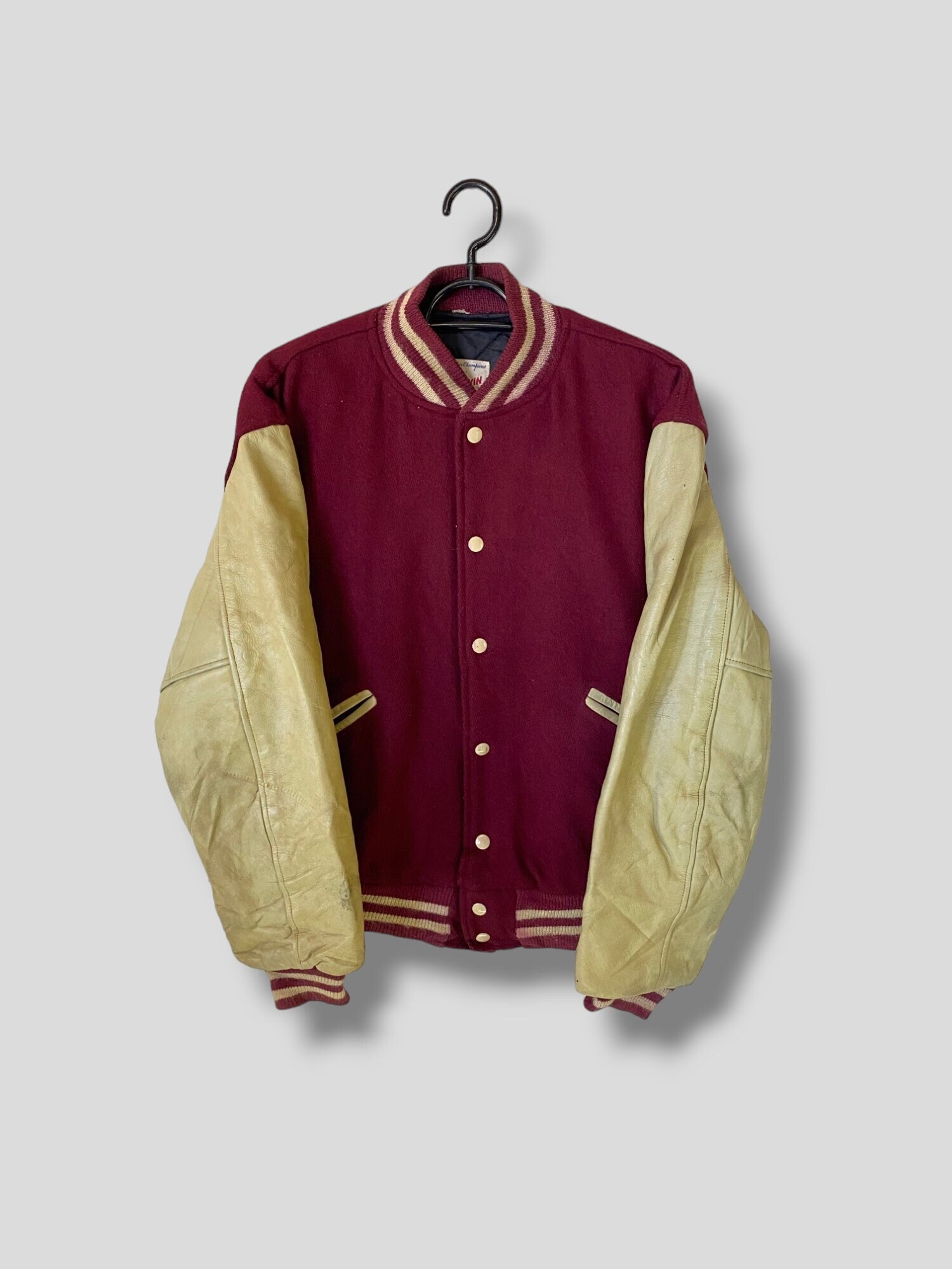 Vintage 60s 70s Butwin Leather Varsity Jacket Athletic Vintage 60s 70s Butwin Leather Varsity Jacket Athletic