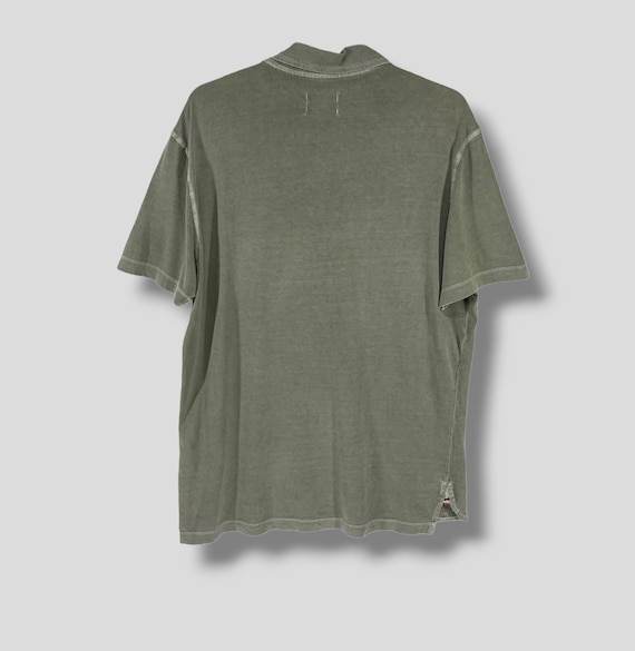 Vintage Moncler Grenoble Garment Dyed Polo Designer Label