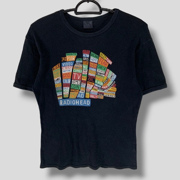 Vintage Radiohead hail to the thief album promo tshirt English rock concert tour shirt stanley donwood art covers band tee waste black small