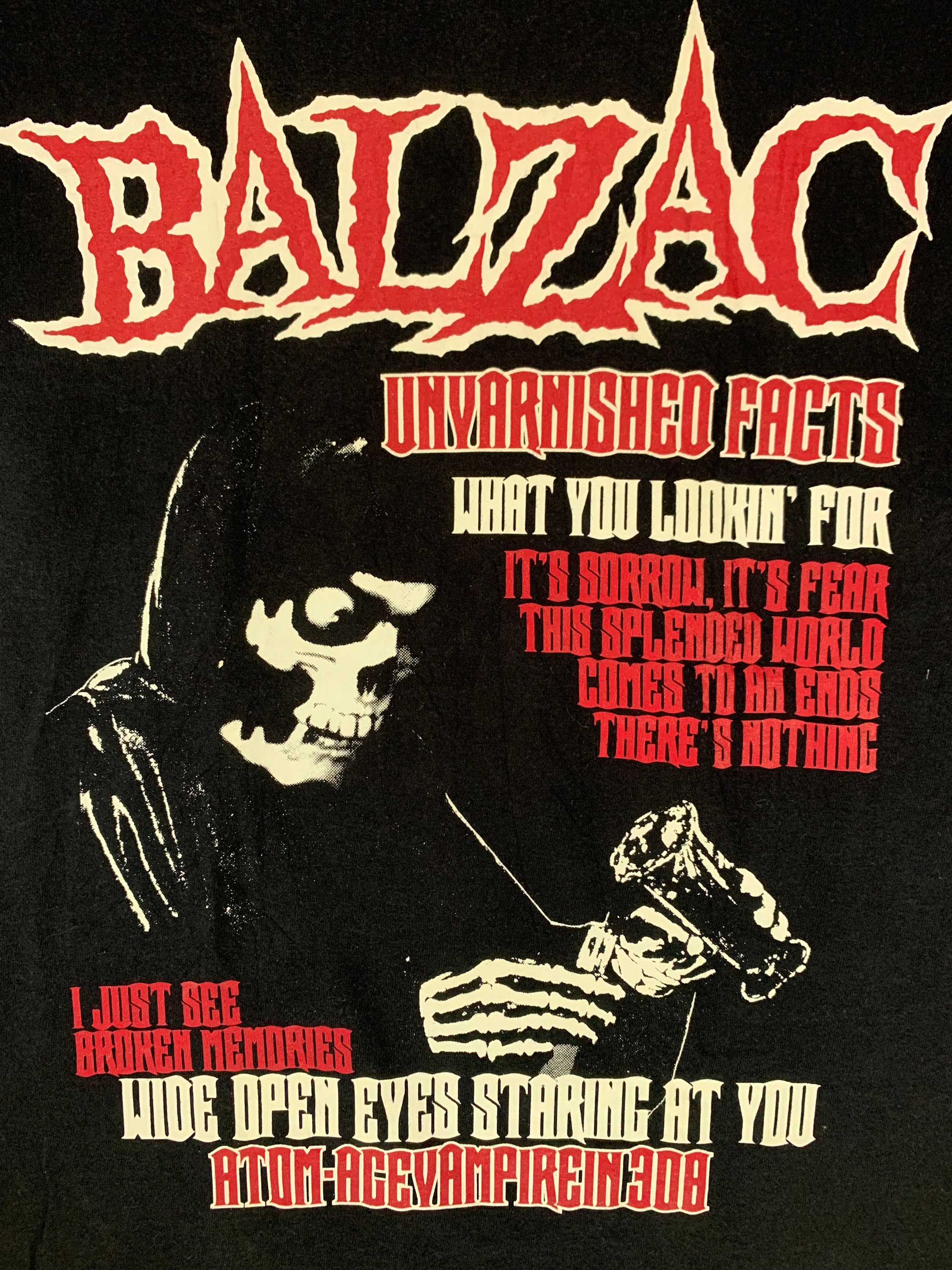 Vintage 90s Balzac Atom Age Vampire 308 Tshirt Collectible