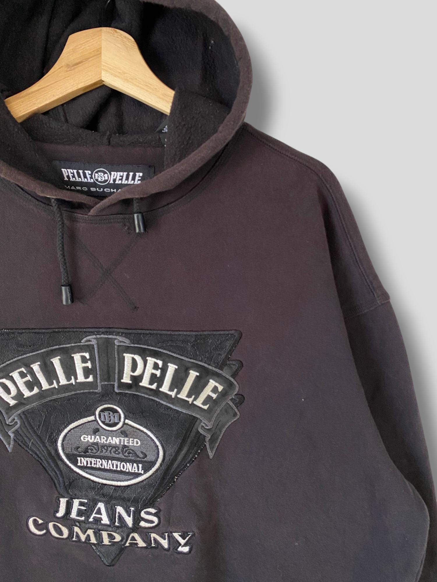 Vintage Pelle Pelle Marc Buchanan Embroidered Logo Hoodie