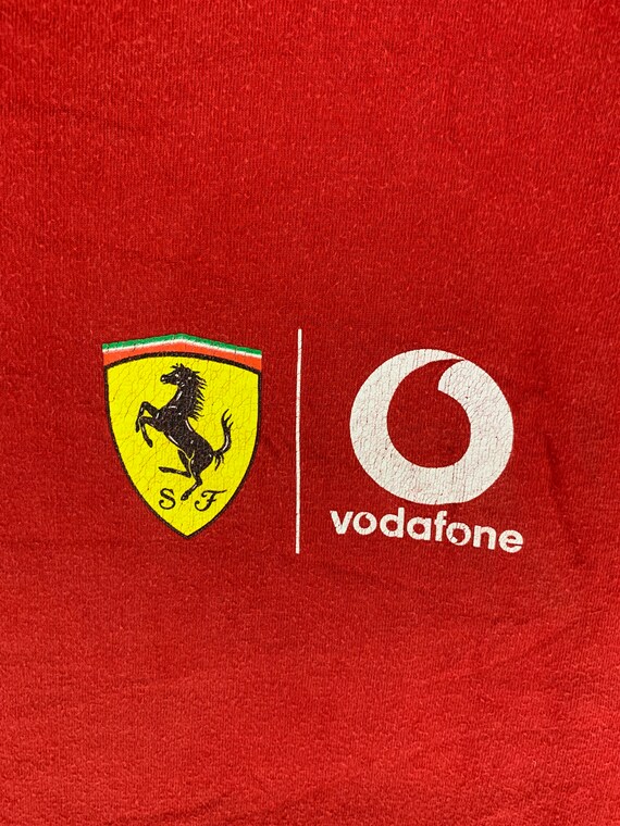 Vintage 2000s Ferrari vodafone small logo tshirt … - image 5