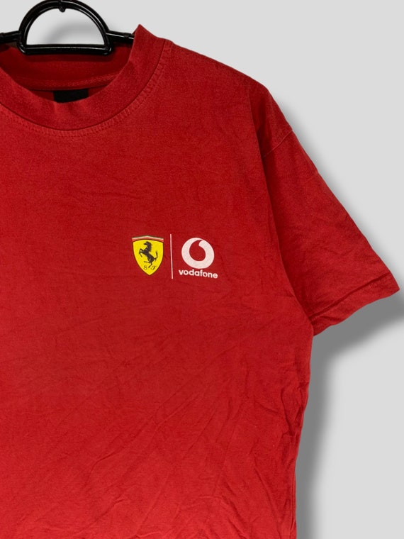 Vintage 2000s Ferrari vodafone small logo tshirt … - image 3