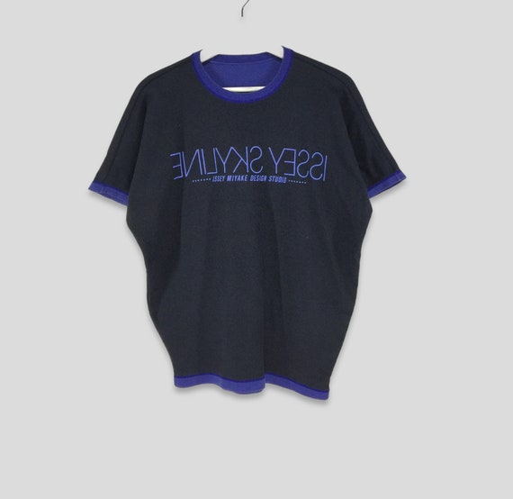 Vintage Issey Skyline Spellout Riversible Tshirt Issey Miyake 