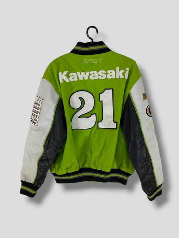 Vintage Kawasaki ZRX Wool Leather Varsity Jacket Japanese Vintage Kawasaki ZRX Wool Leather Varsity Jacket Japanese