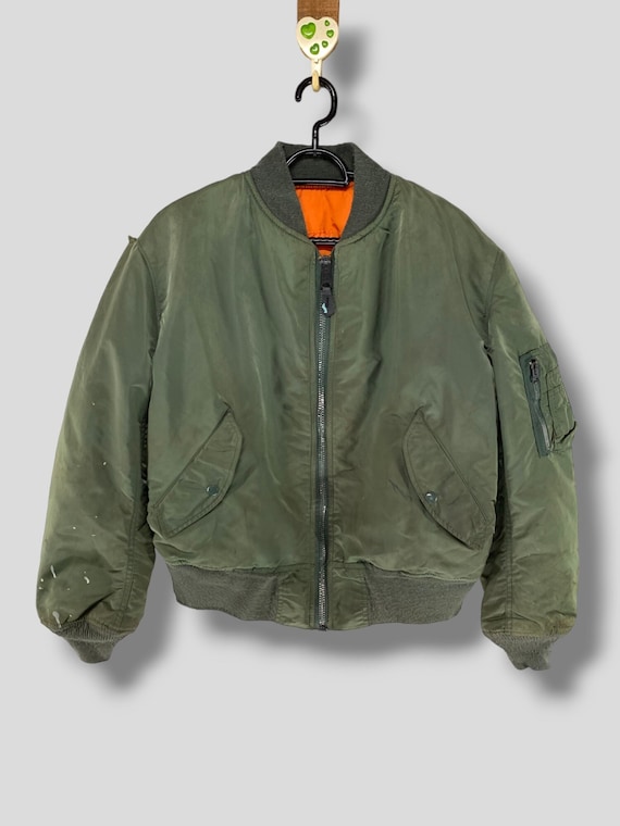 Vintage 90s Alpha Industries Distressed Bomber Jacket Vintage 90s Alpha Industries Distressed Bomber Jacket
