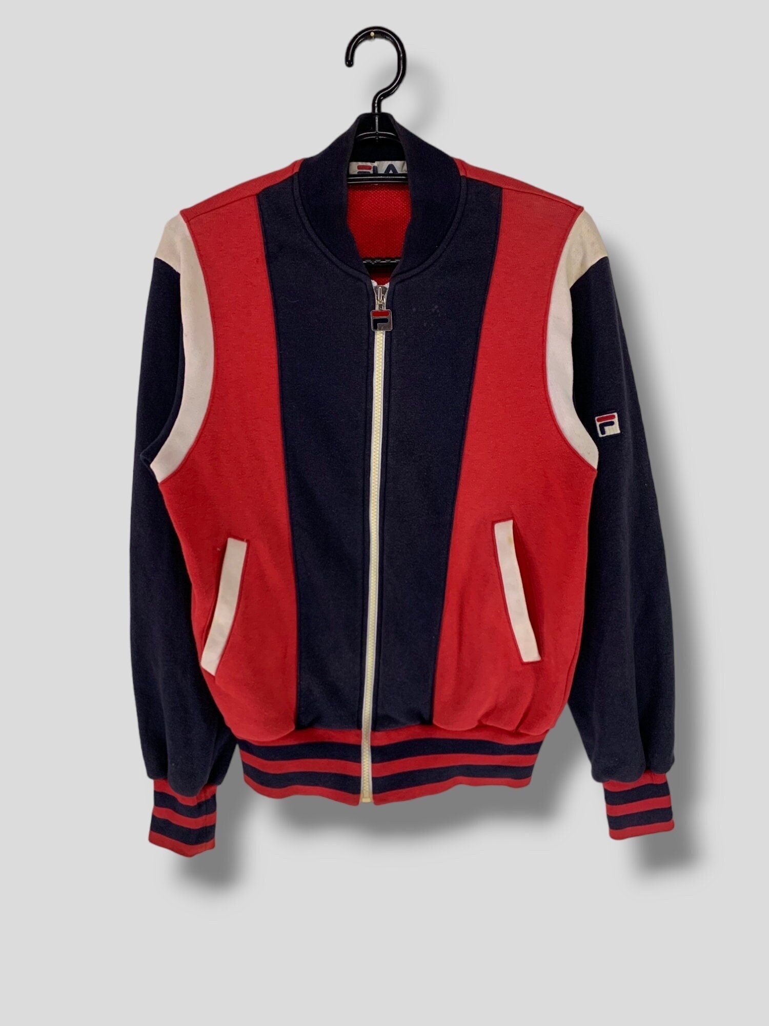 FILA 90年代　track jacket FILA mens vintage 90s Big Logo Tracksuit Track Top Jacket