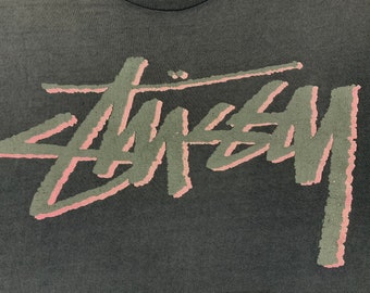 Rare Vintage 80s Stussy Beach Roots Distressed T-shirt Collectible