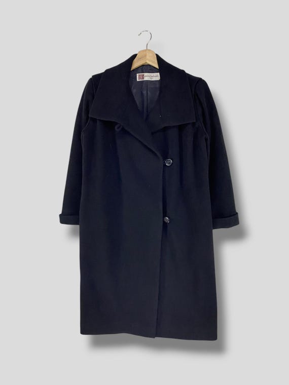 Vintage Pierre Balmain Cashmere Wool Blend Overcoat Designer 