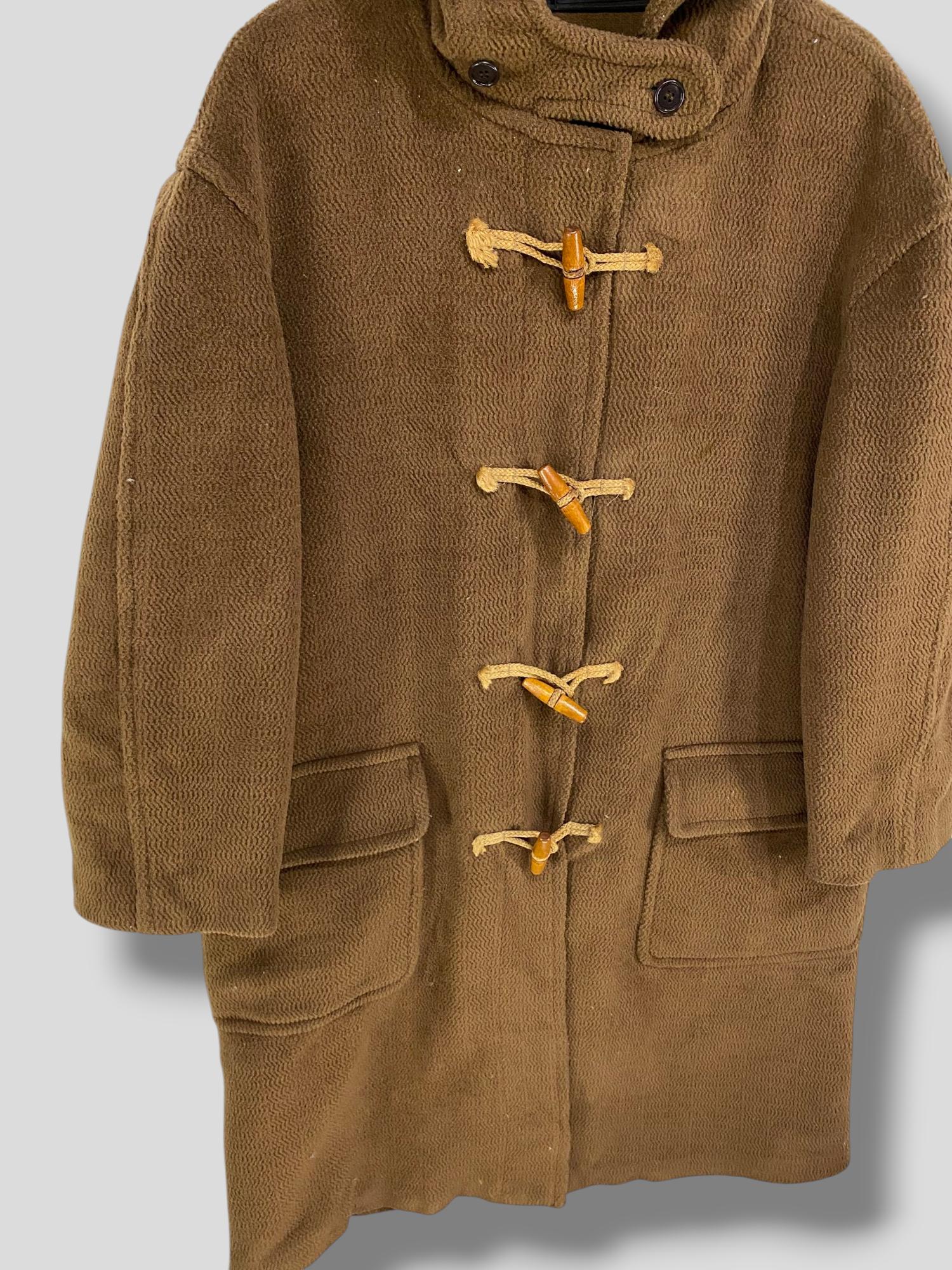 Vintage Gloverall Moorbrook Toggle Wood Button Pure New Wool