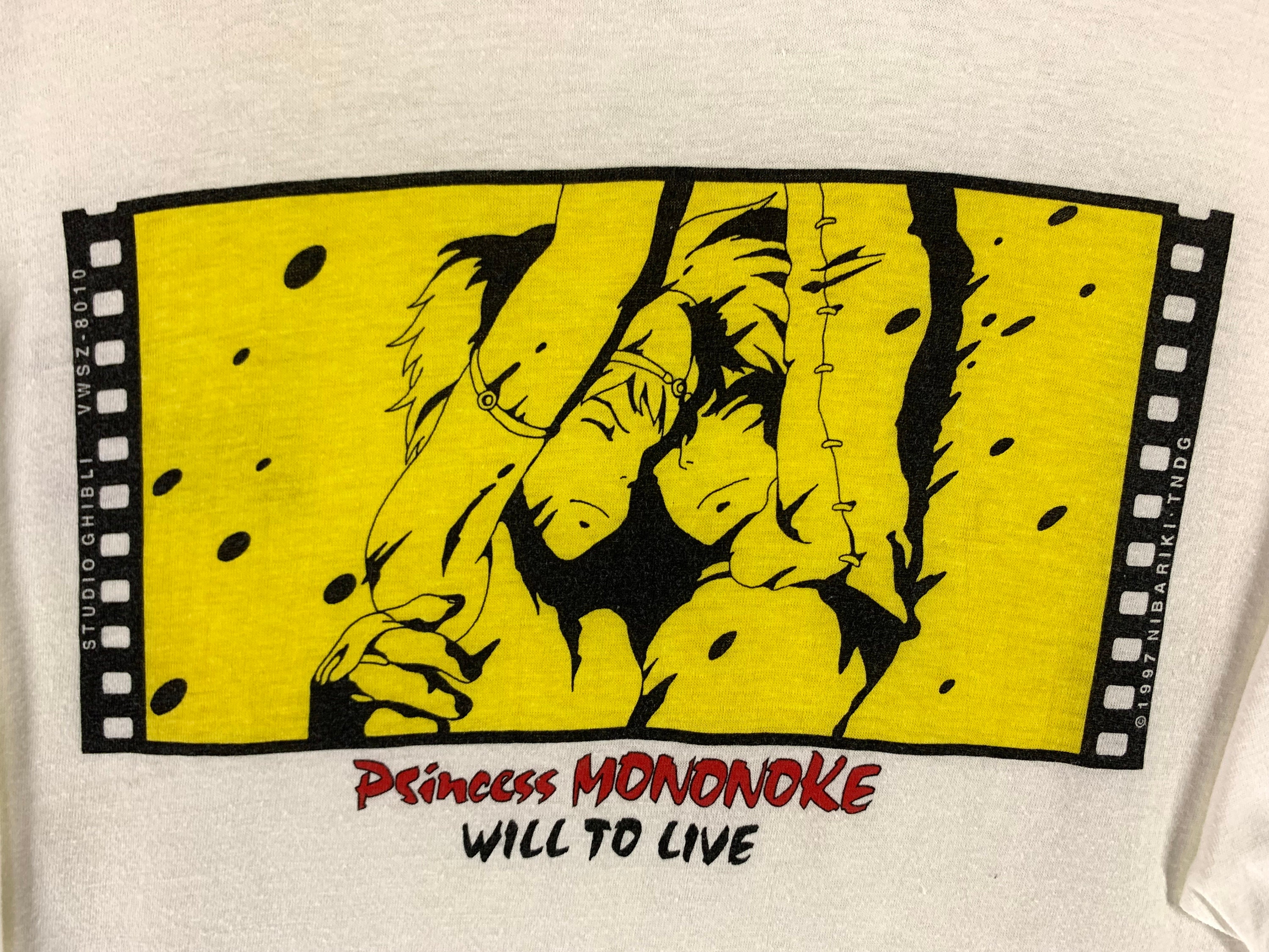 ヴィンテージ 90年代 もののけ姫 生きる意志 Tシャツ コレクター向け 