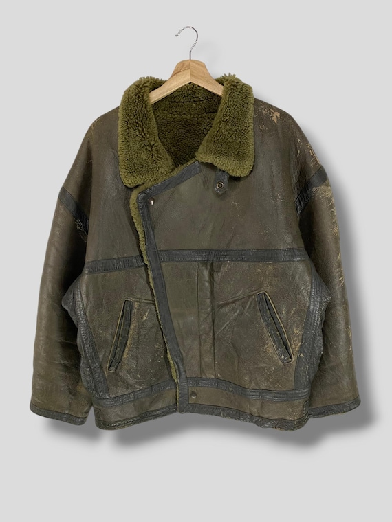 1980S ISSEY MIYAKE Leather Mouton Jacket Men's Vintage Rare
