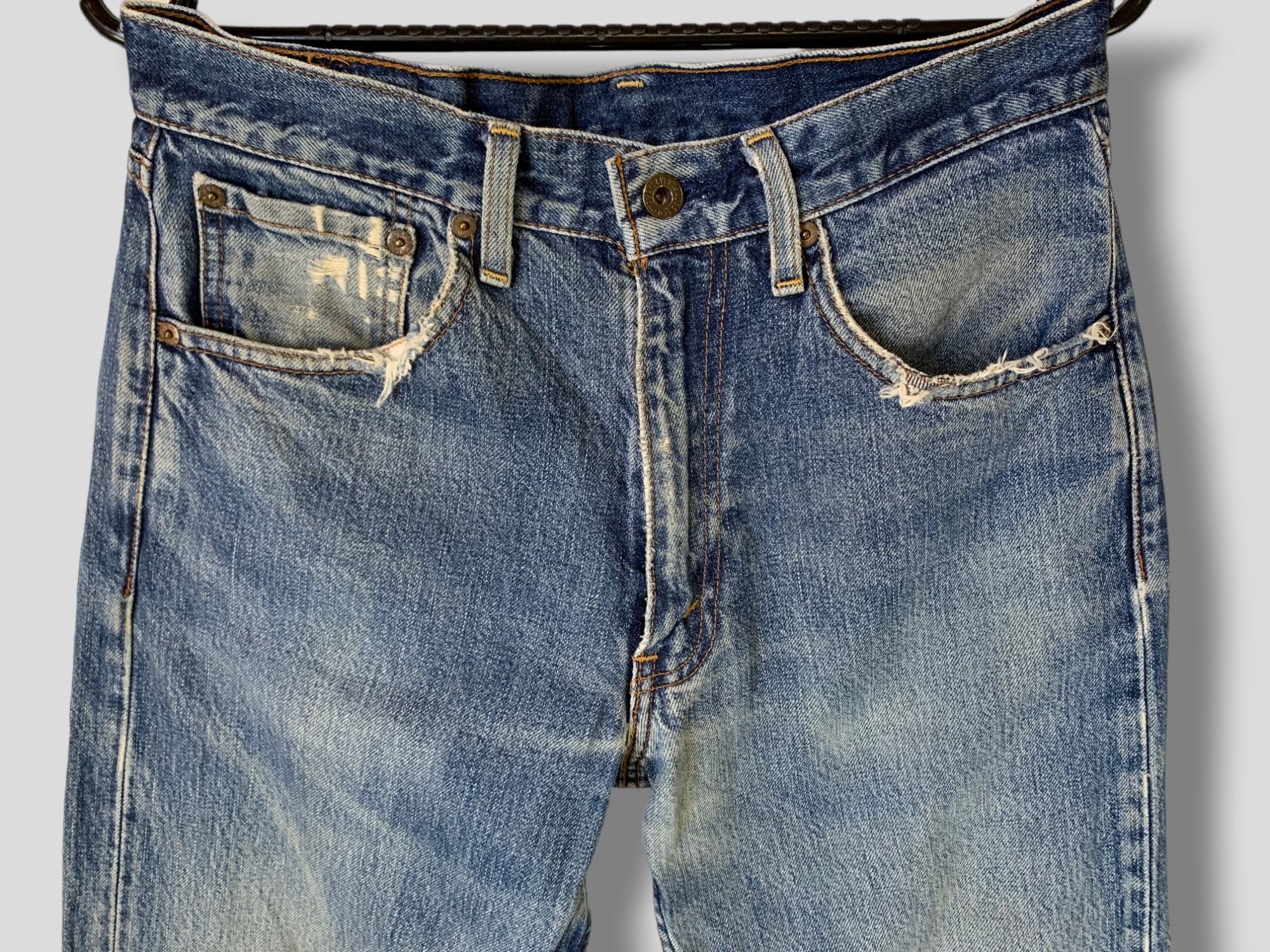Vintage 90s Levis 503 Distressed Jeans Punk Grunge Style