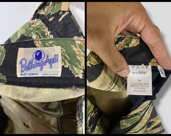 APE エイプ busy works カモ　ジャケット 1990s “ a bathing ape - busy works “ british army style