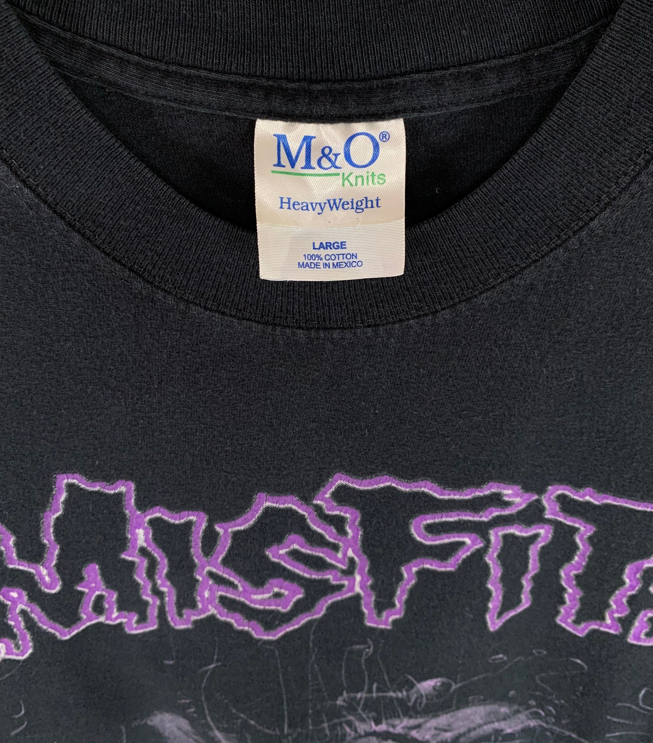 Vintage 90s Misfits Violent World Tshirt Collectible Horror Punk