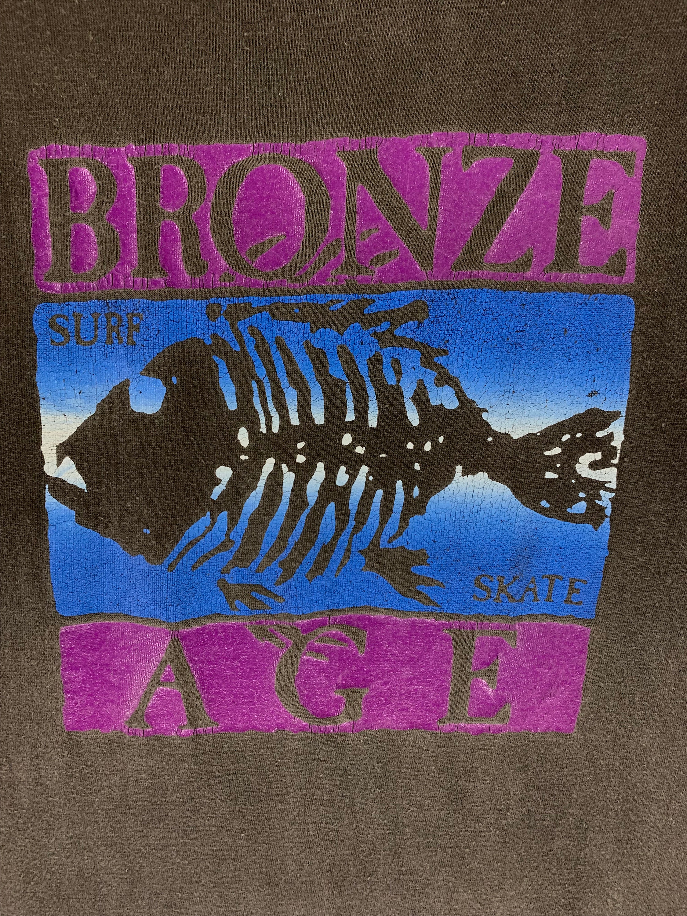 Vintage 90s Bronze Age Skate T-shirt Collectible Skateboard 