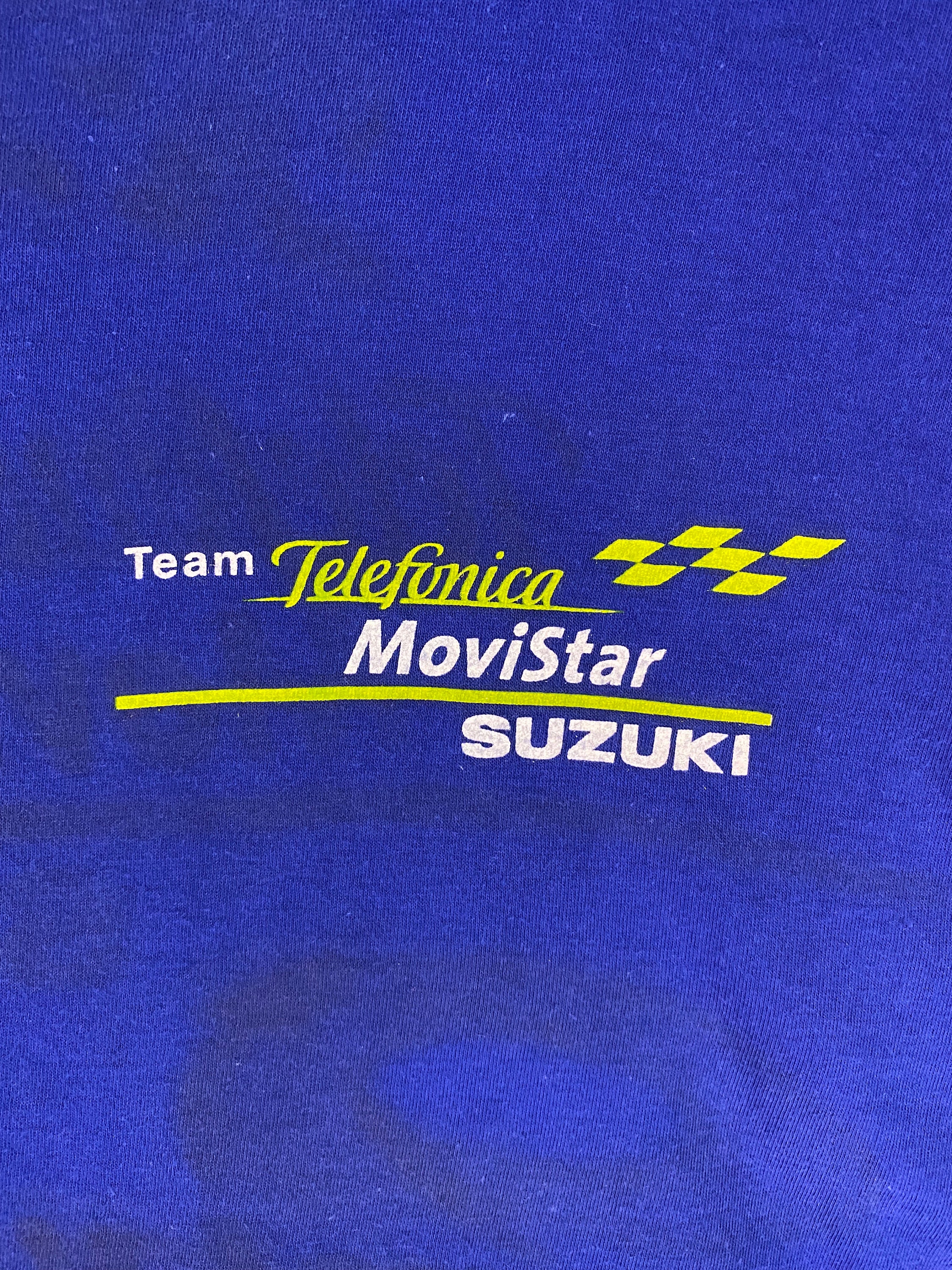 Vintage 90s Team Telefonica Movistar Suzuki Promo Tshirt Kenny