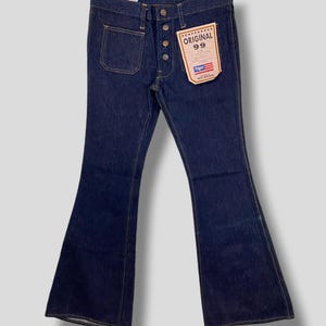 Size 32 Vintage Bobson Orignal 99 New Old Stock flared denim pant Japanese brand bell bottom boot cut jeans bush pant slim jeans deadstock