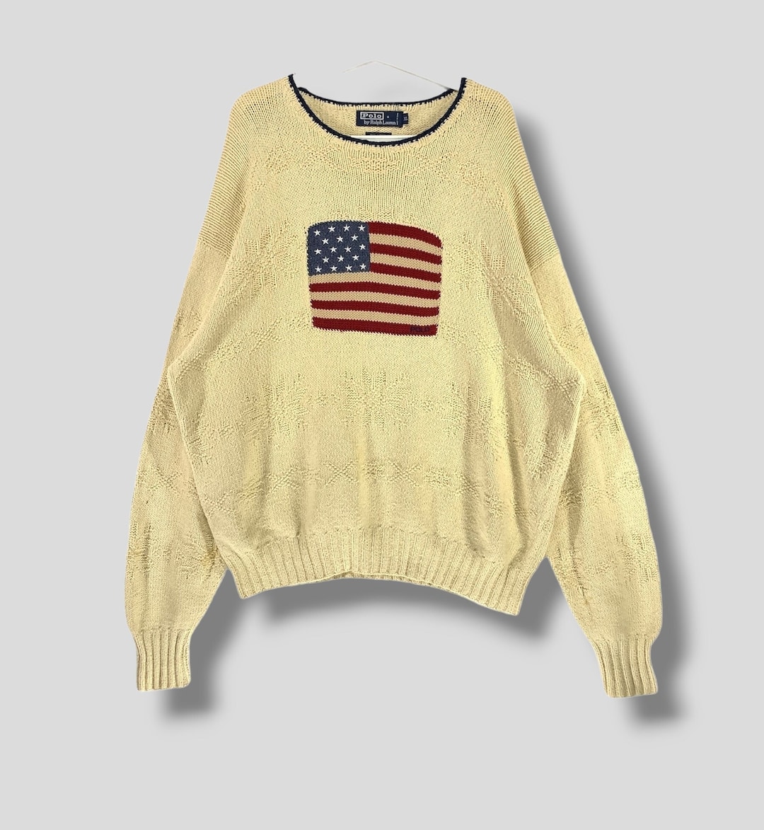 Vintage 90s Polo Ralph Lauren American Flag Snowflakes Vintage 90s Polo Ralph Lauren American Flag Snowflakes