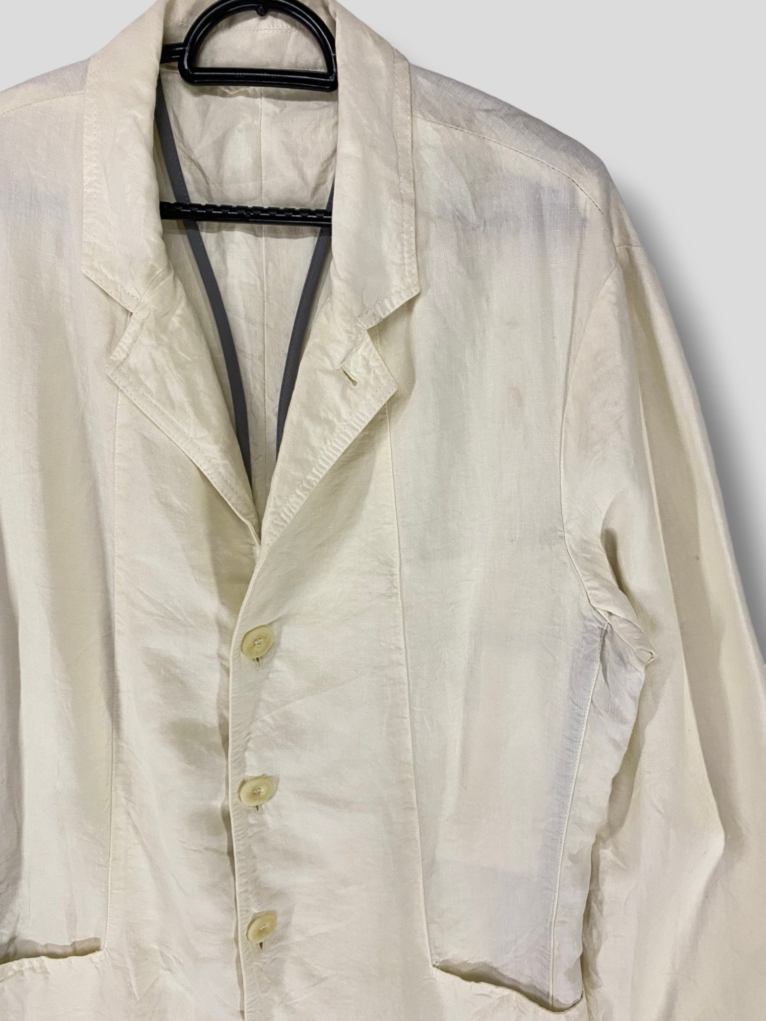 Vintage Armani Colezzioni Linen Jacket Designer Business