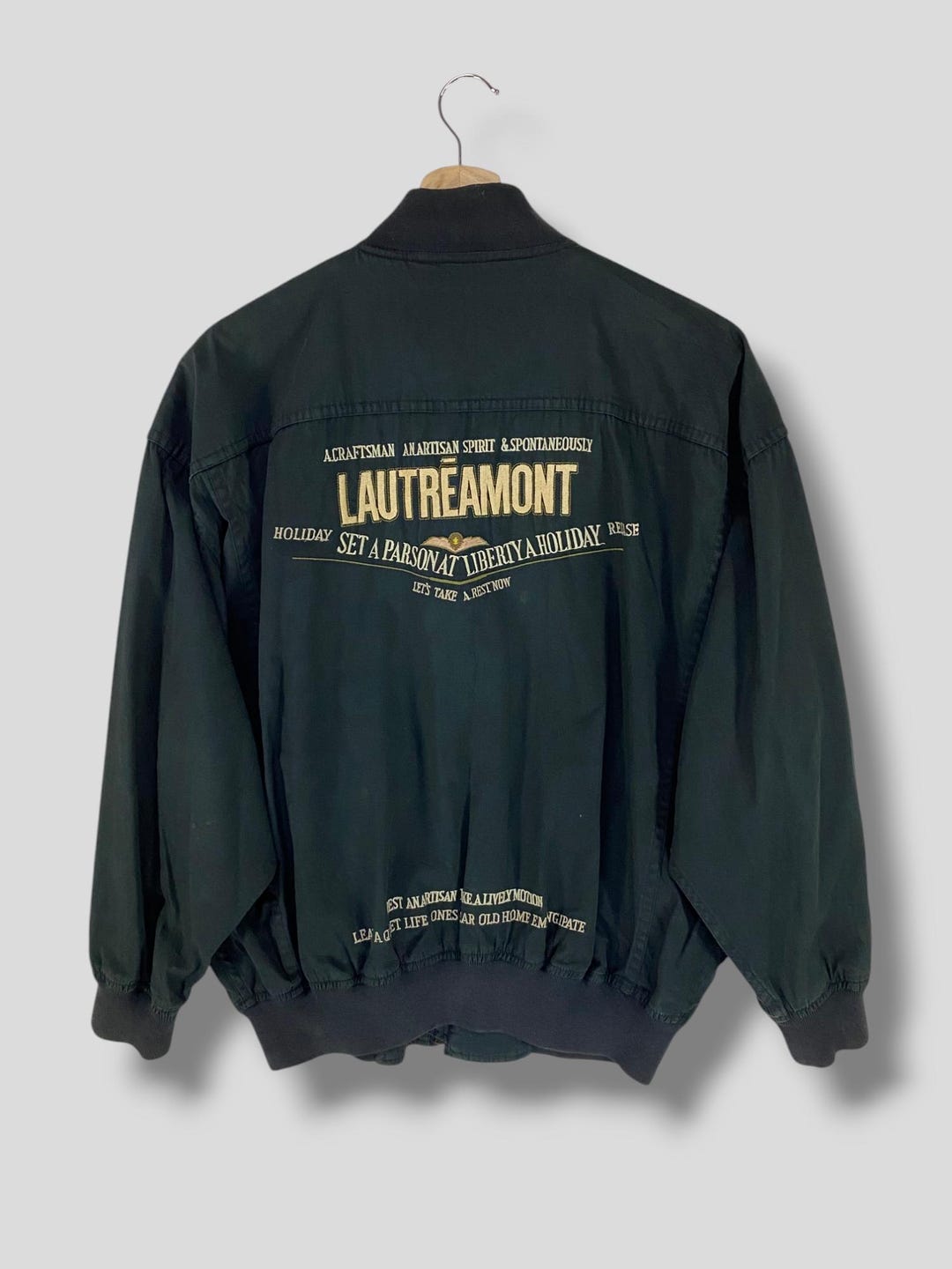 ジャケット・アウター 90's VINTAGE LAUTREAMONT MEN MA-1 Vintage 90s Lautreamont Embroidered Logo Bomber Jacket