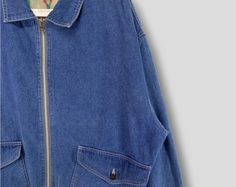 Vintage Navy Arctic Massimo Osti Reversible Navajo Denim Bomber