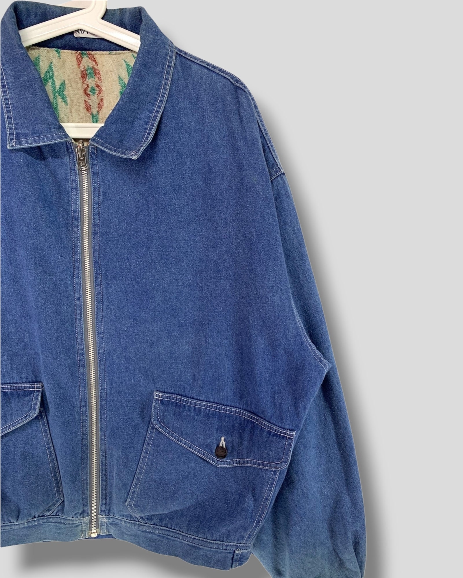 Rare Vintage Navy Arctic Massimo Osti Riversible Navajo Denim 