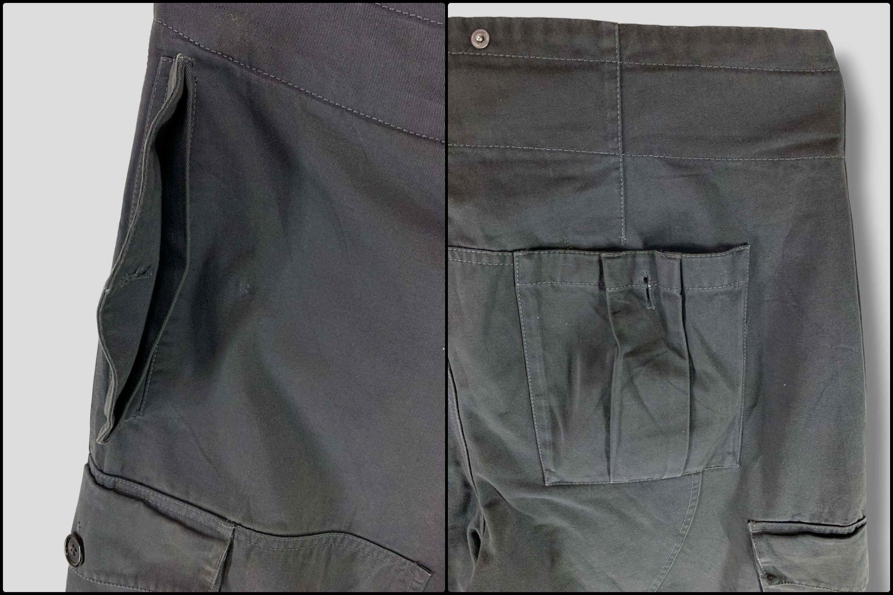 Vintage Prada Double Knee Cargo Pant Designer Preppy Casual 