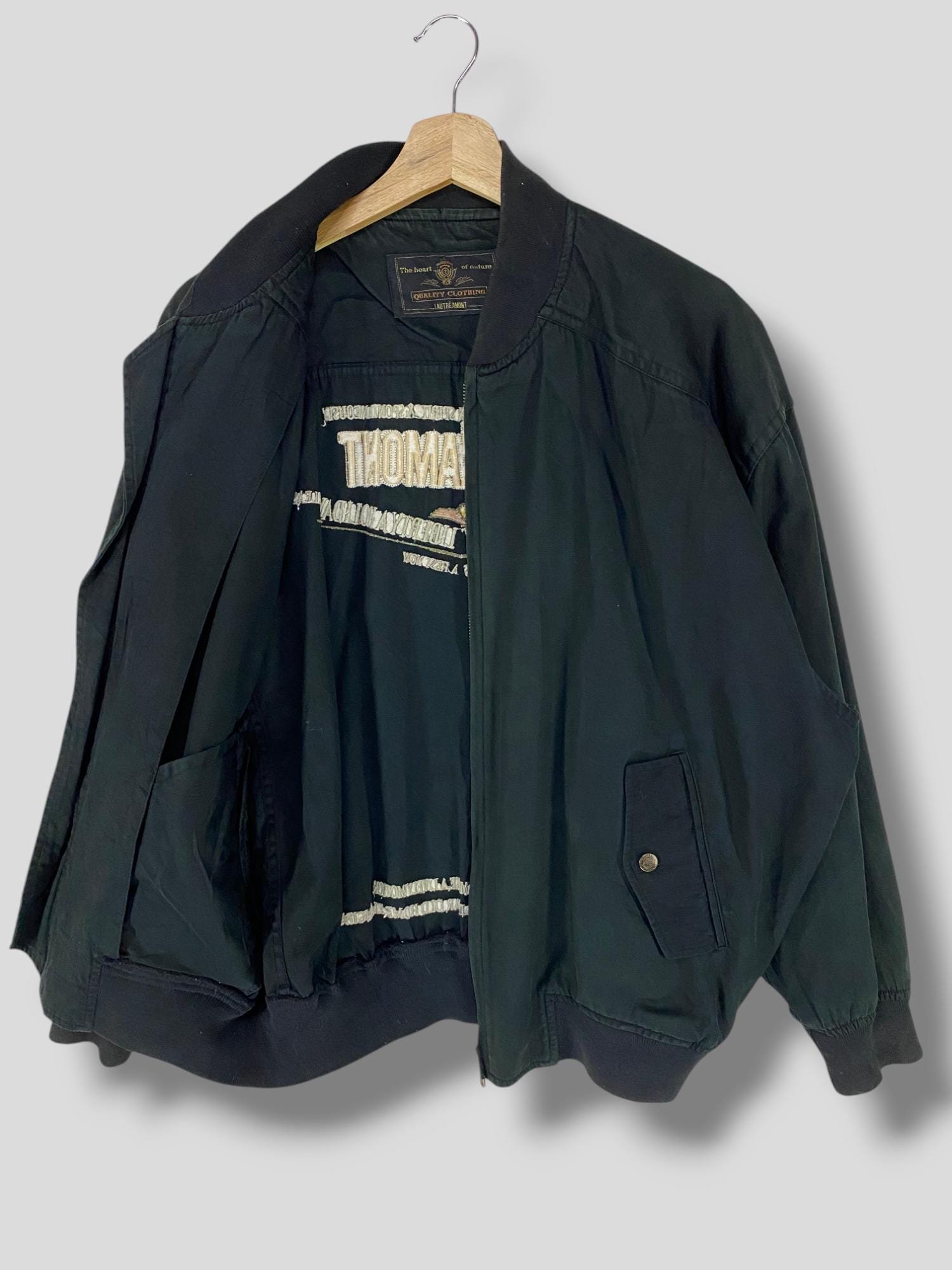 ジャケット・アウター 90's VINTAGE LAUTREAMONT MEN MA-1 Vintage 90s Lautreamont Embroidered Logo Bomber Jacket