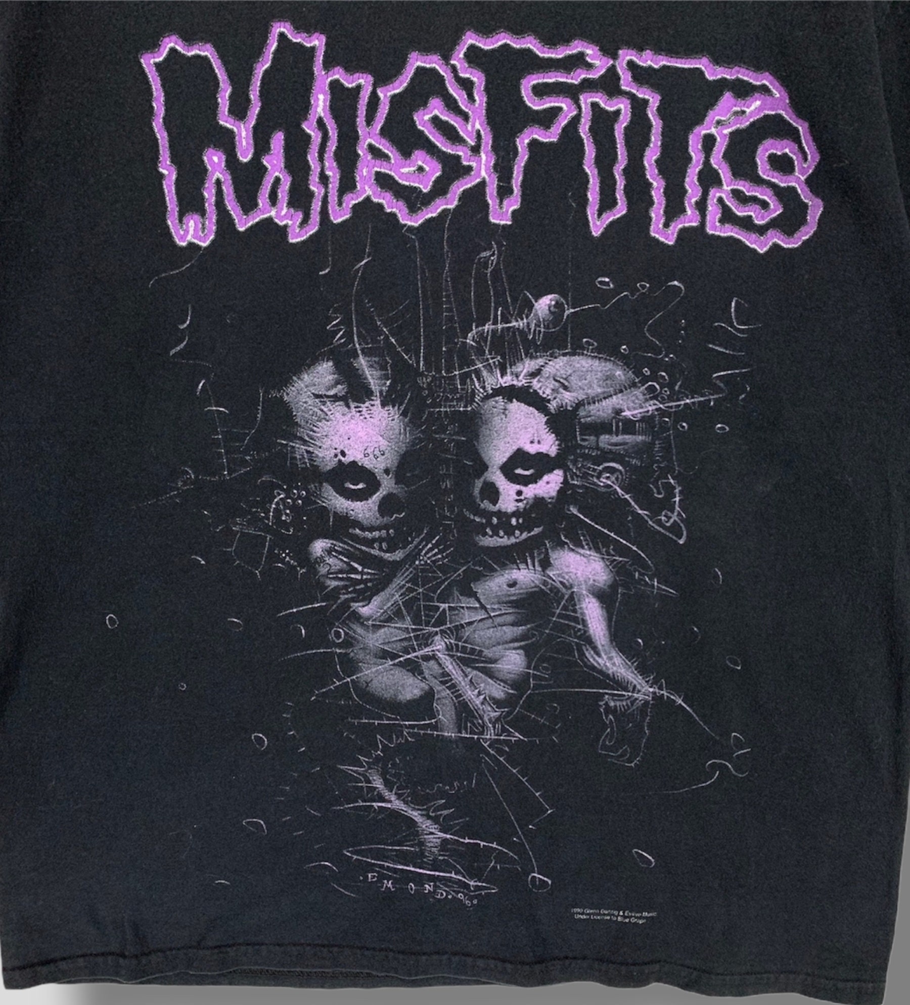 Vintage 90s Misfits Violent World Tshirt Collectible Horror Punk