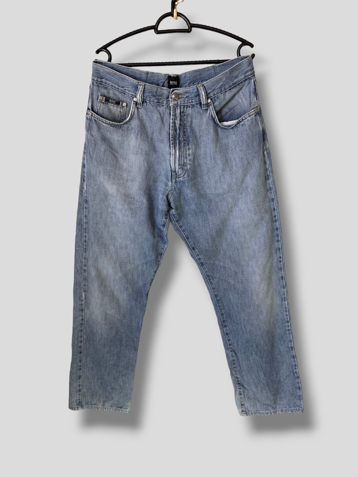 パンツ 00s hugo boss slimfit jeans y2k HUGO - Skinny-fit jeans in black stretch denim - Black