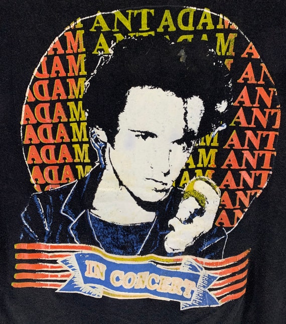 Vintage 80s Adam ant in concert raglan tshirt Ada… - image 3