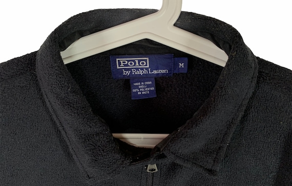 Vintage 90s Polo Ralph Lauren Logo Fleece Jacket Designer