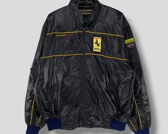 Vintage 80s Style Auto Competition Ferrari Jacket Athletic Vintage 80s Style Auto Competition Ferrari Jacket Athletic