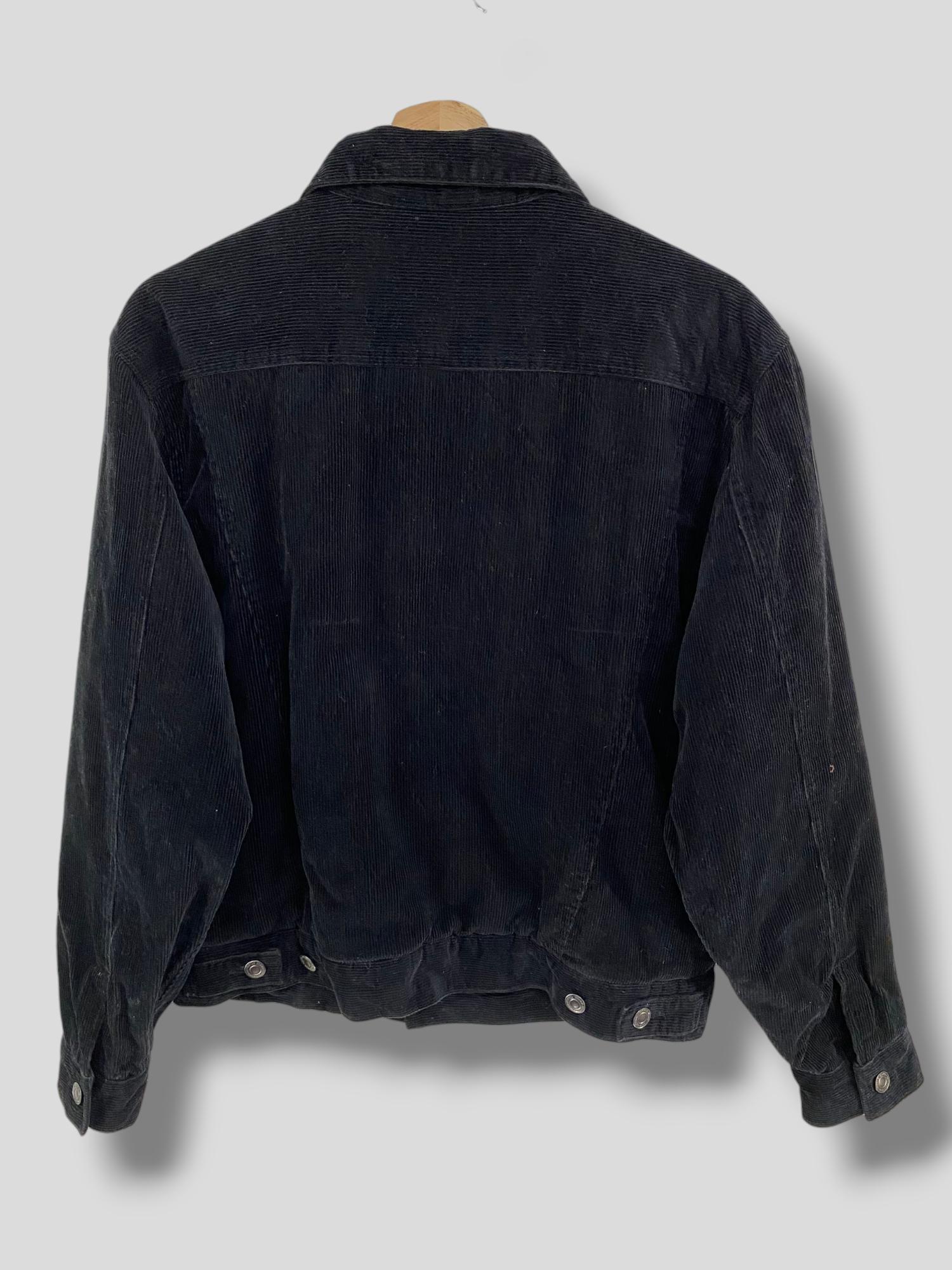 Vintage Uniqlo Quilted Lined Corduroy Trucker Jacket Works Casual 