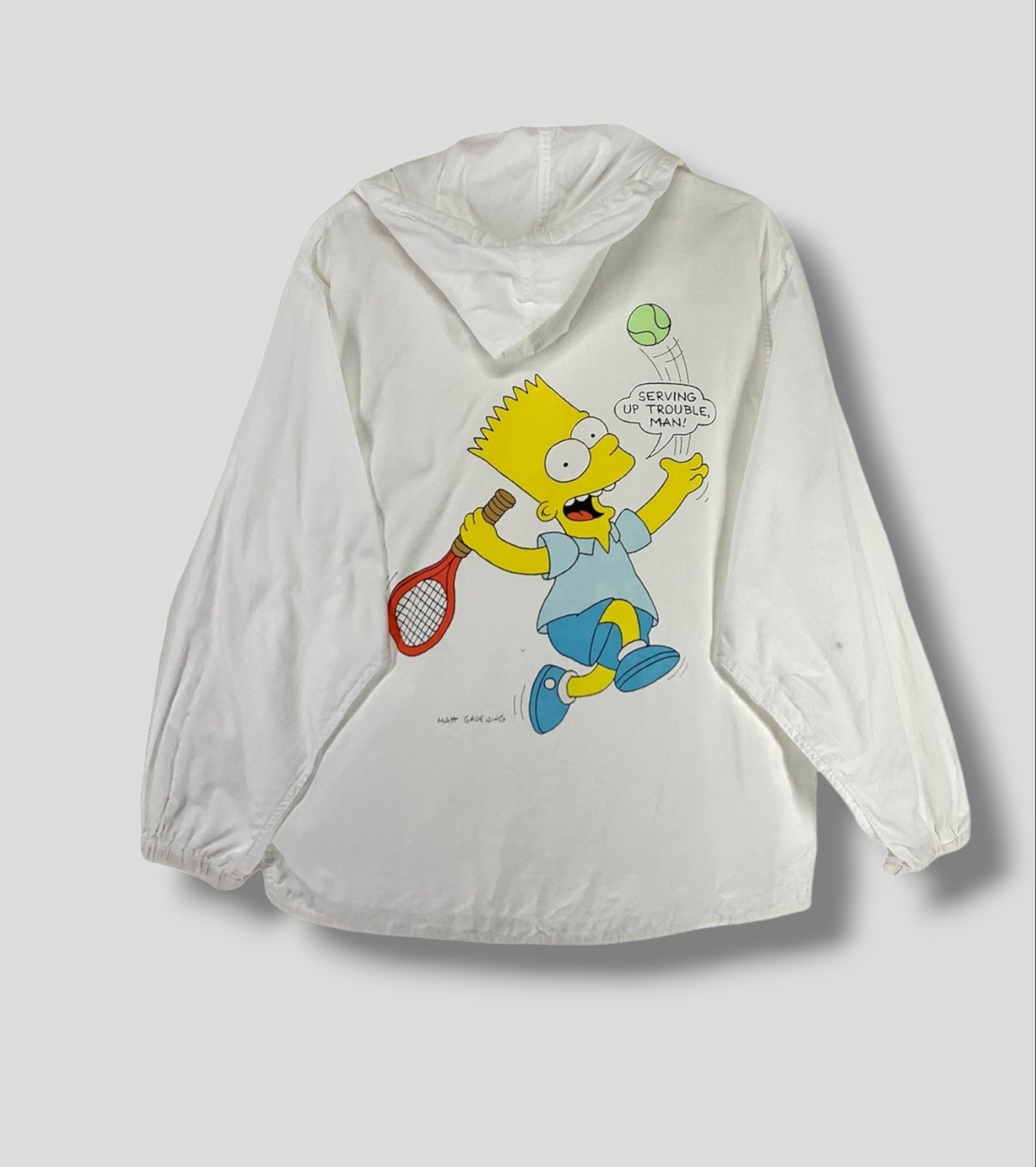 Vintage 90s the Simpsons Matt Groening Light Hoodie Jacket