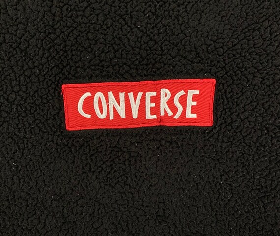 Vintage converse embroidered box logo fleece pull… - image 3