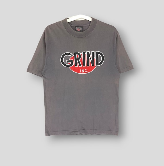 人気海外ブランドアイテム|ファッション通販 90s Vintage Grind Mens Streetwear Skateboard Tshirt Logo Inc ウエア