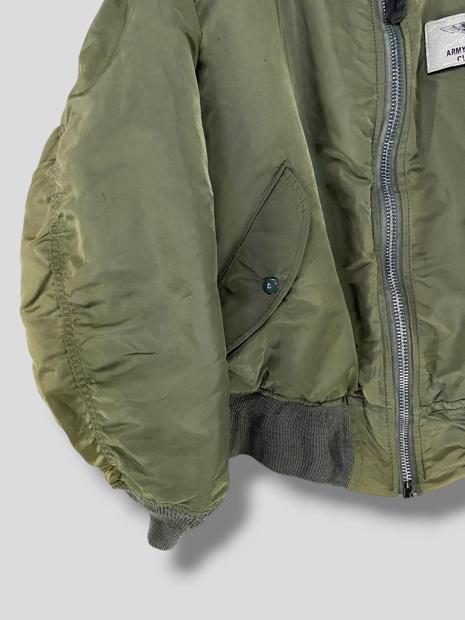 Vintage 90s Alpha Industries Embroidered Logo Army Navy Surplus MA