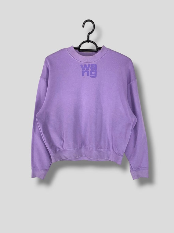 T by Alexander Wang Puff Logo Sweatshirt Designer Streetwear Casual Outfits Fashion Outerwear Crewneck Jumper Pullover Lavender Medium Etsy UK